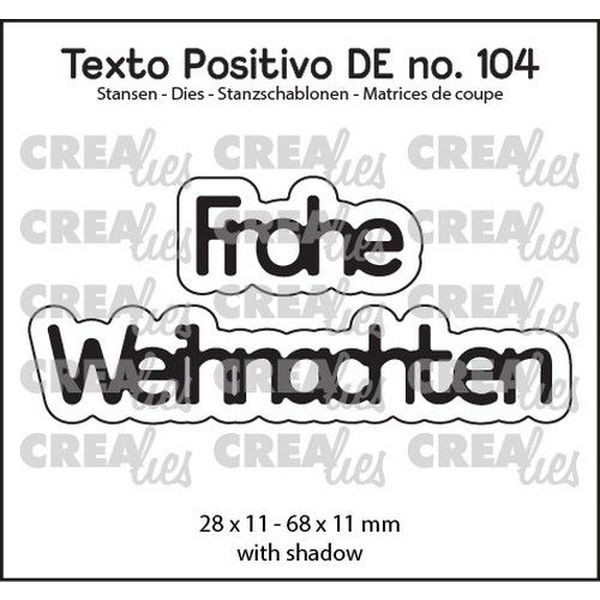 CreaLies Texto Positivo No. 104 DE Frohe Weihnachten