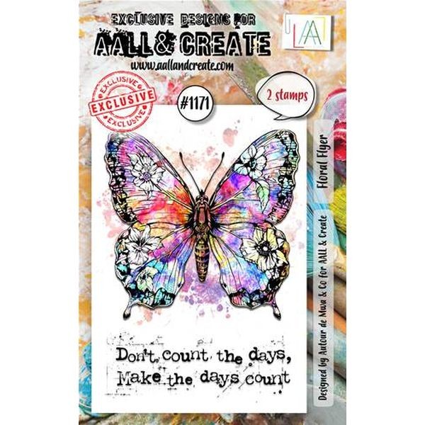 AALL & Create Clearstamps A7 No. 1171 Floral Flyer